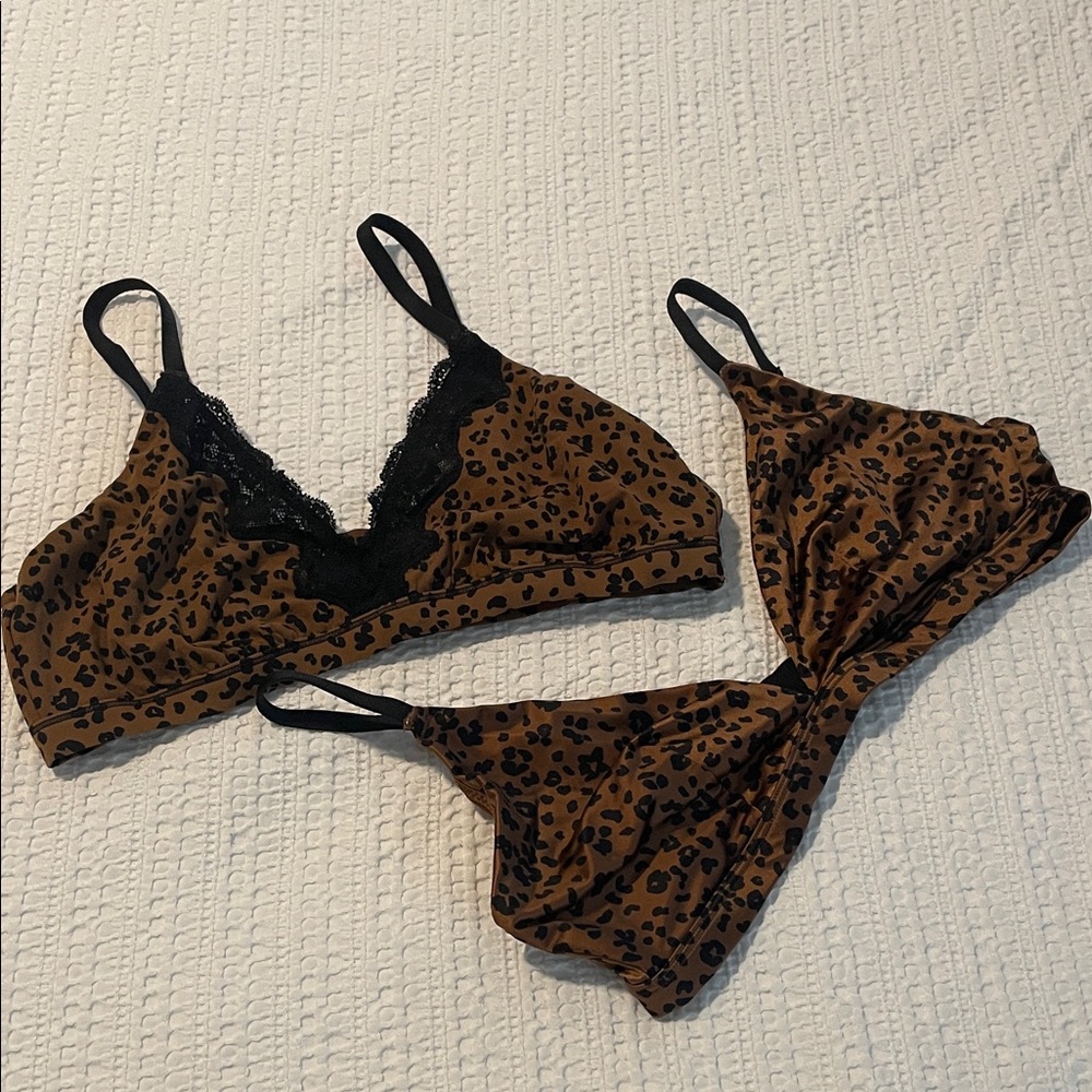Leopard Print Lace Bralette Bundle